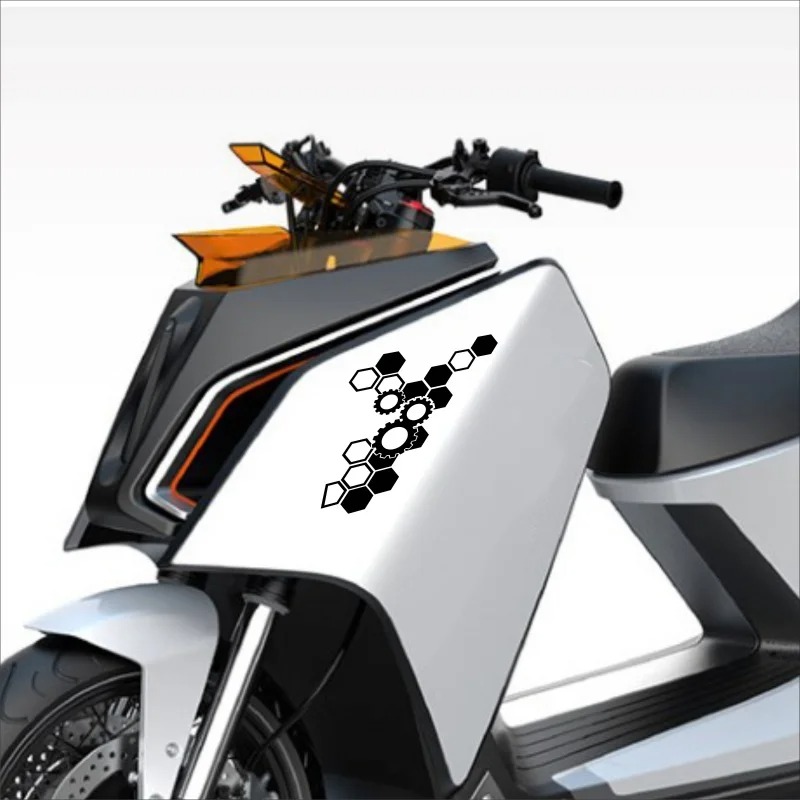Motorcycle Gear Logo - 1 pieza de pegatinas de vinilo