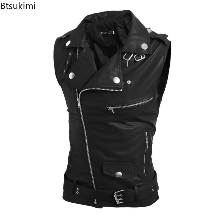 Chaleco de Cuero PU Casual par - Motorcycle Gear Vest reseña y precio