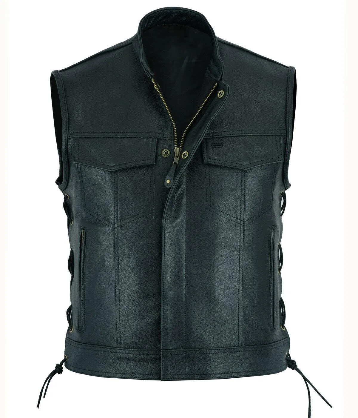 Chaleco de cuero Punk moda Cas - Motorcycle Gear Vest reseña y precio