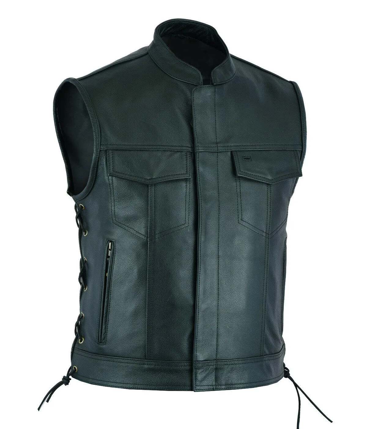 Chaleco de cuero Punk moda Cas - Motorcycle Gear Vest reseña y precio